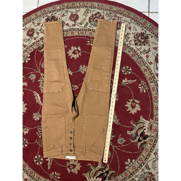 Women’s L.L Bean Button Fly Double Knee Flat Pocket Carpenter Style Skinny Jeans - Picture 7 of 7